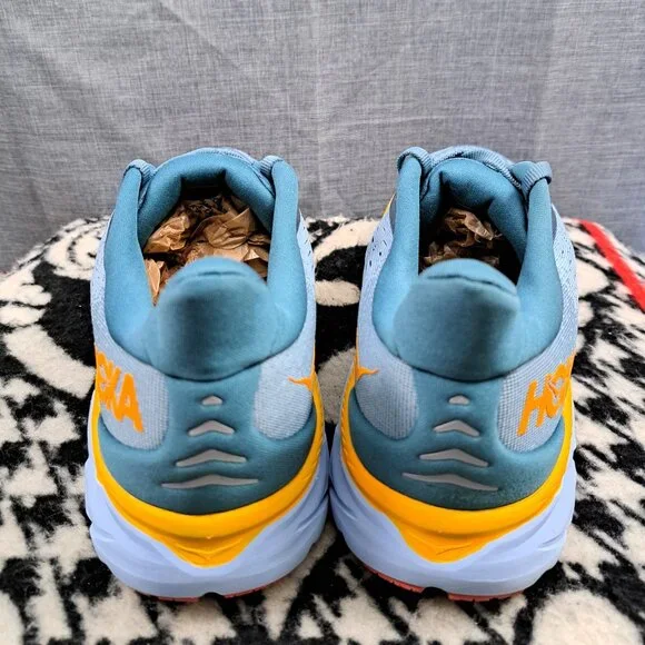 Size 9.5D Men Hoka One One Clifton 8 running shoes in the Goblin Blue - Picture 4 of 12